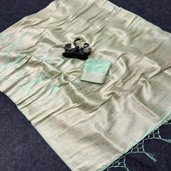 Premium Meenakari Jacquard Woven Saree with Blouse
